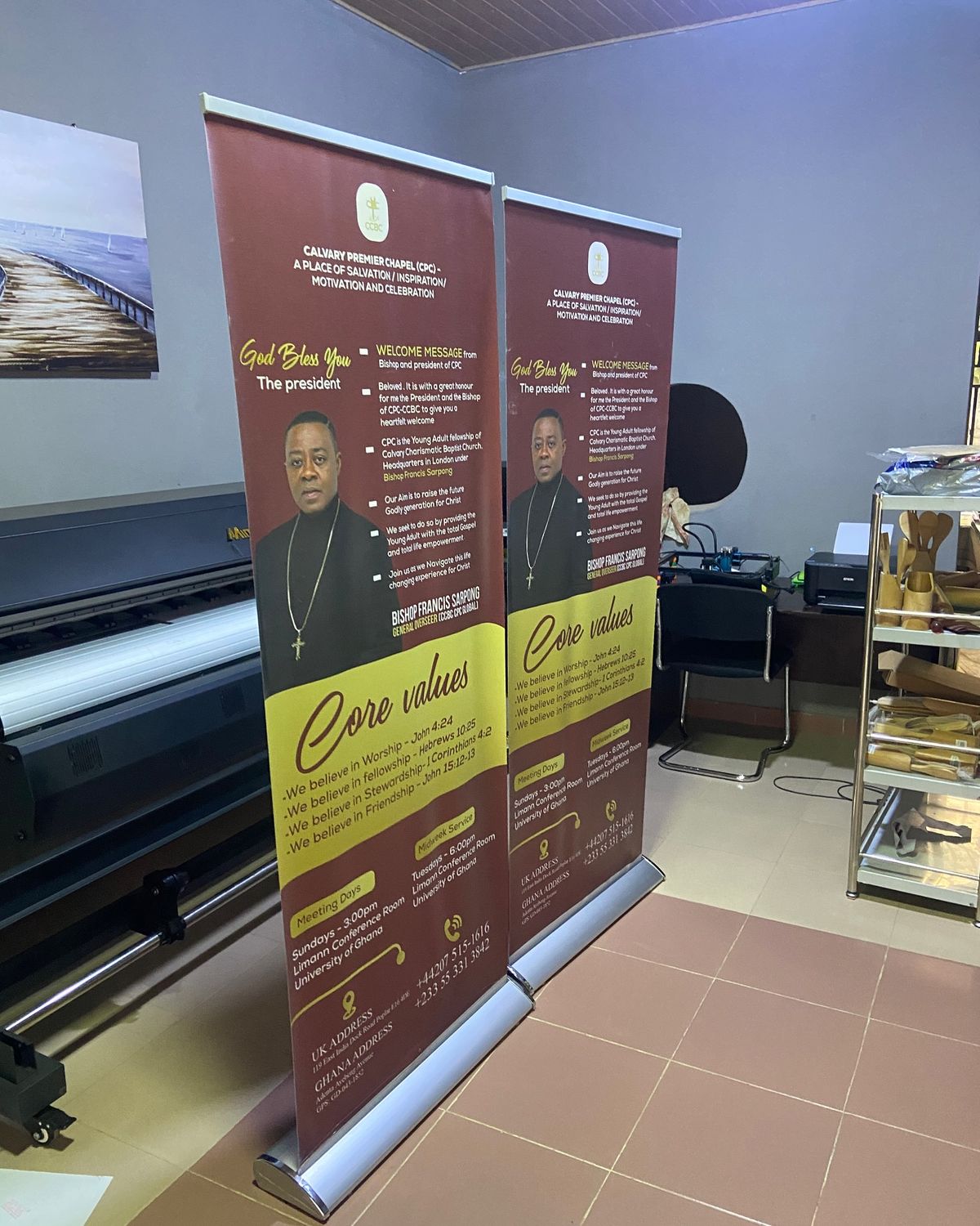 Large format printed banner